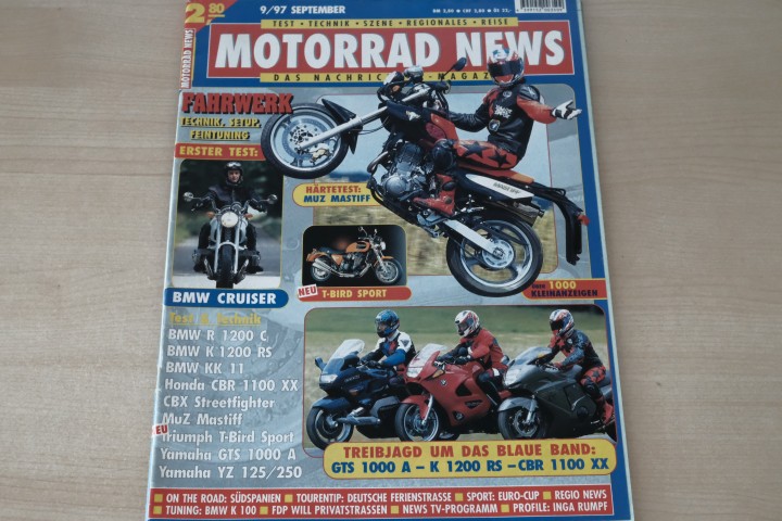 Deckblatt Motorrad News (09/1997)